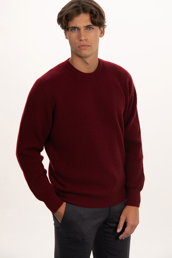Girocollo maglia inglese in puro cashmere - Altex Cashmere