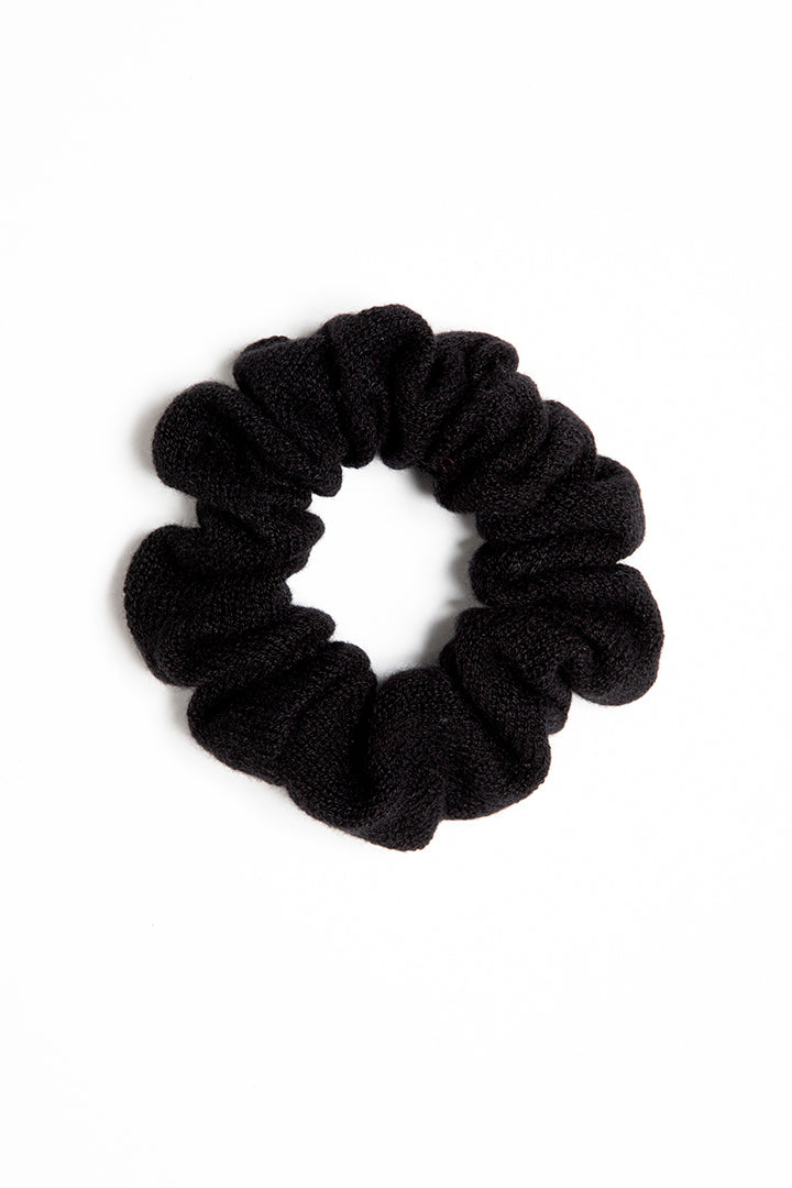 Accessorio capelli elegante in cashmere naturale colore nero
