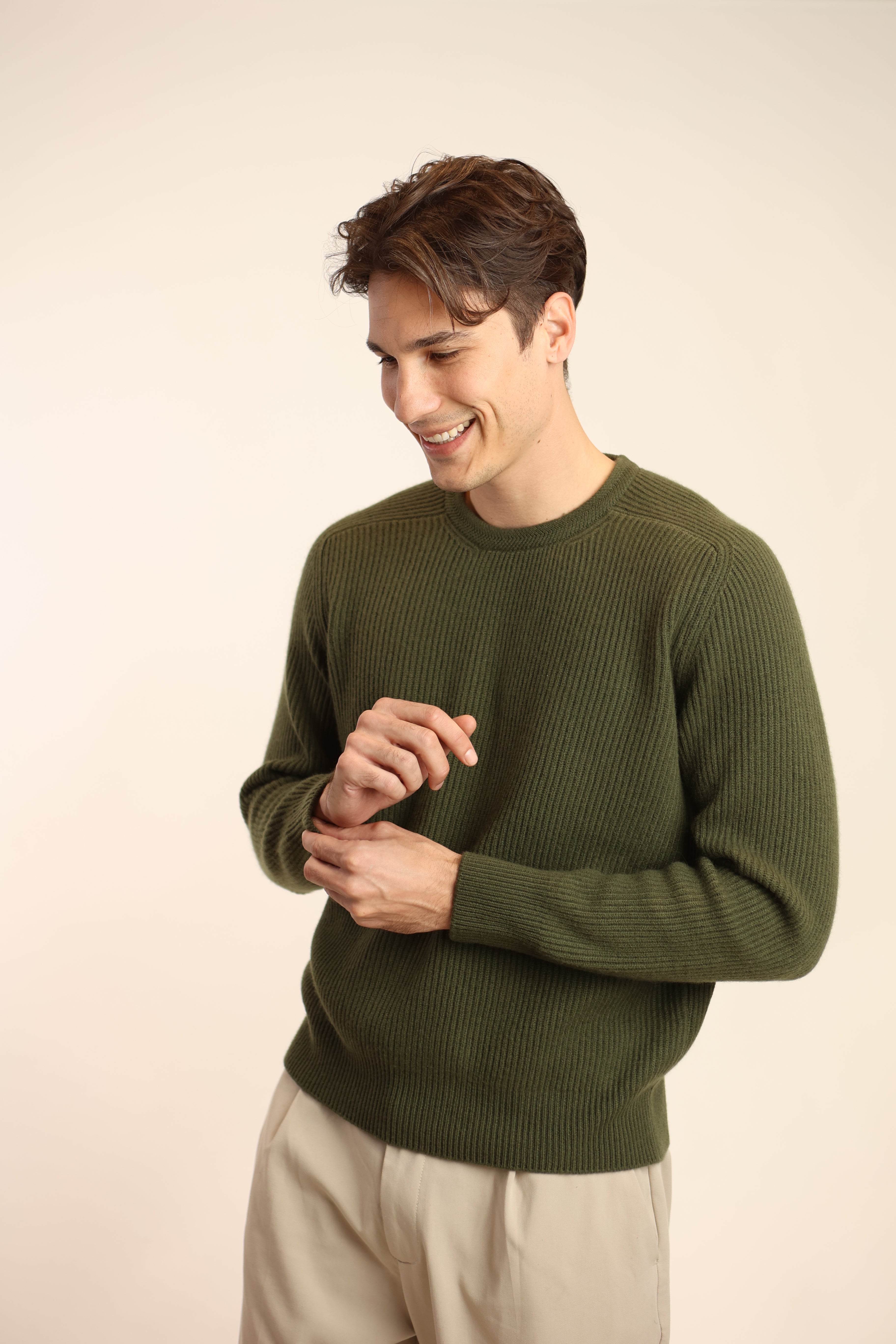 Girocollo maglia inglese in puro cashmere - Altex Cashmere