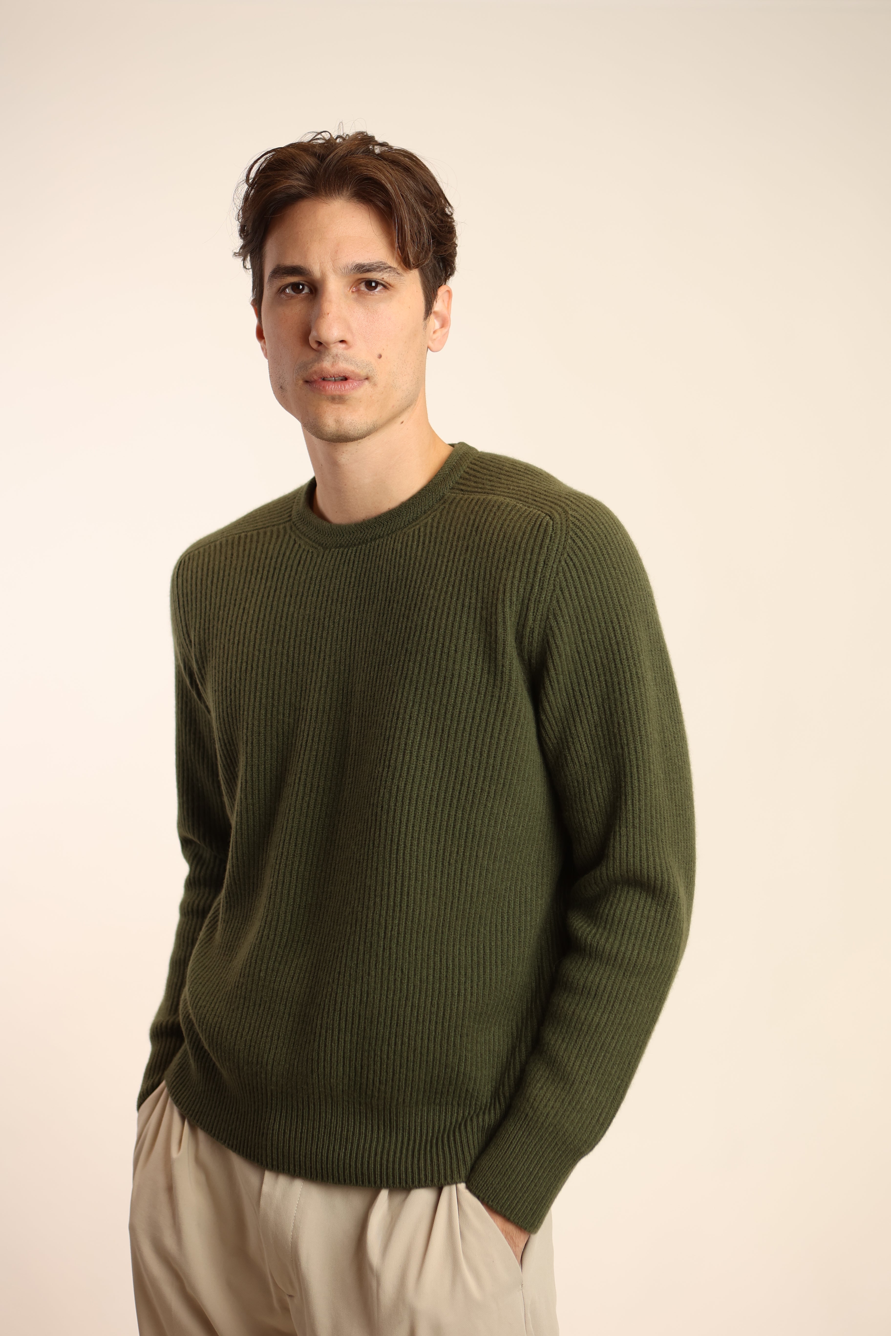 Girocollo maglia inglese in puro cashmere - Altex Cashmere