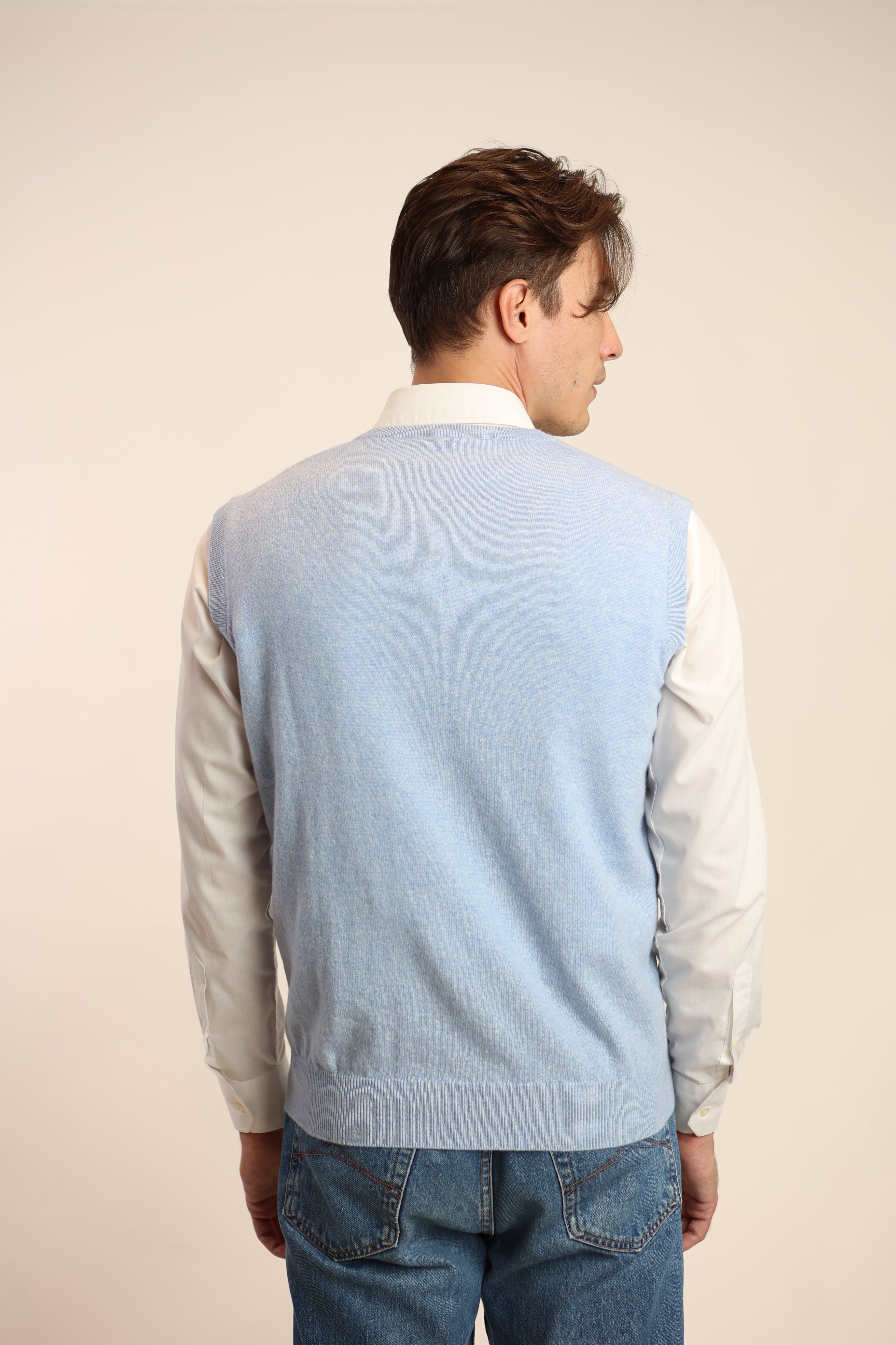 Gilet scollo v in puro cashmere - Altex Cashmere