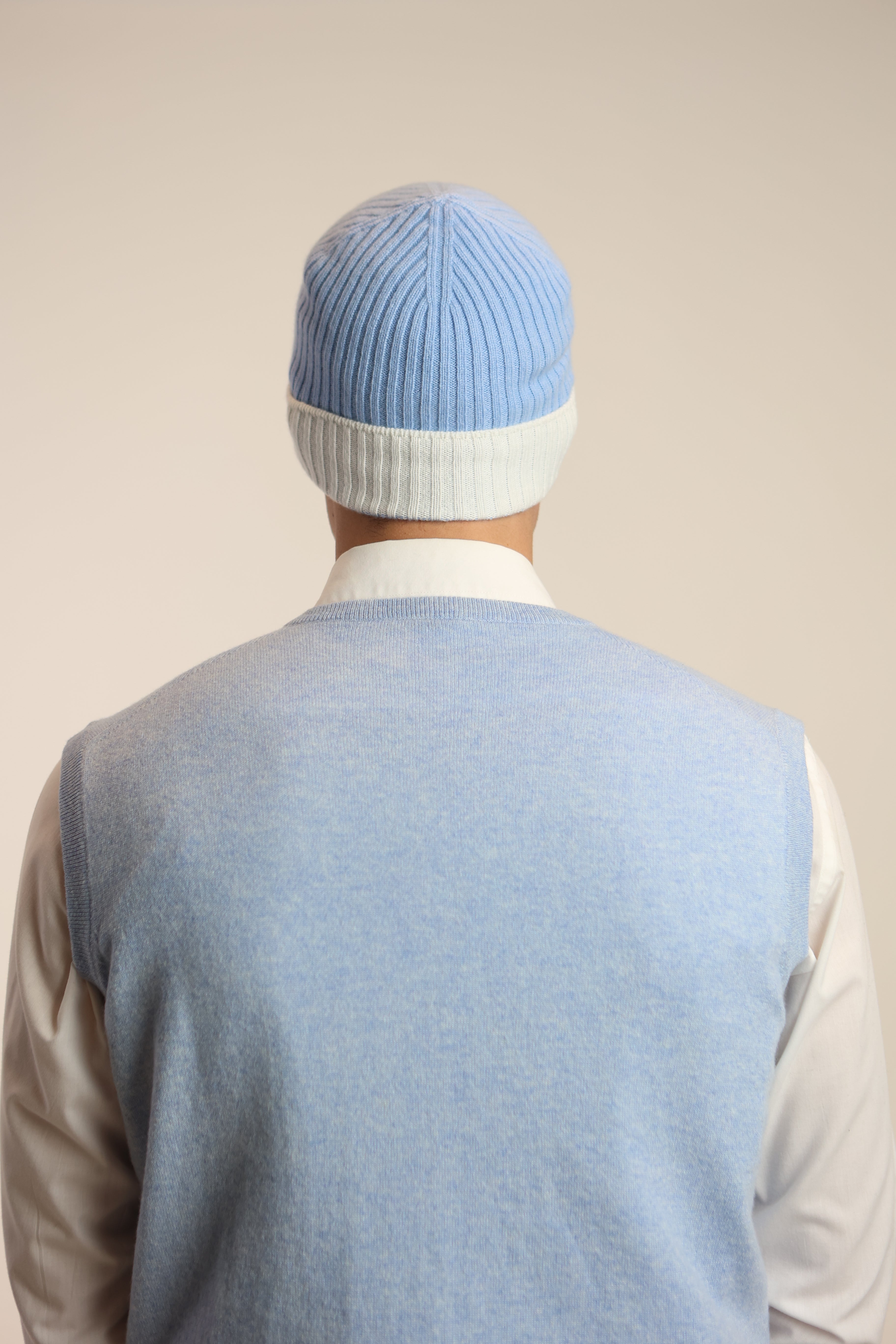 Cappello bicolore a Coste - Altex Cashmere