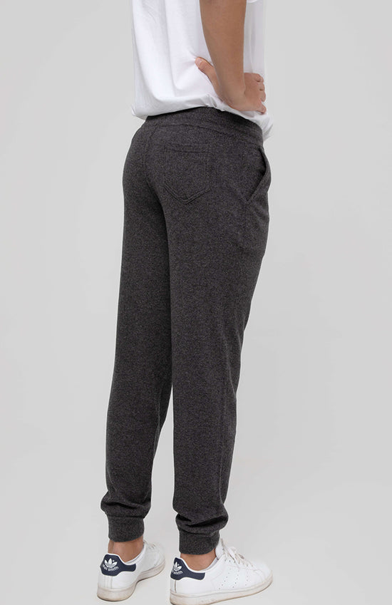 Retro pantalone in cashmere da uomo colore grigio antracite.