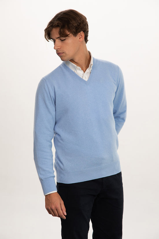 Maglia scollo v in puro cashmere - Altex Cashmere