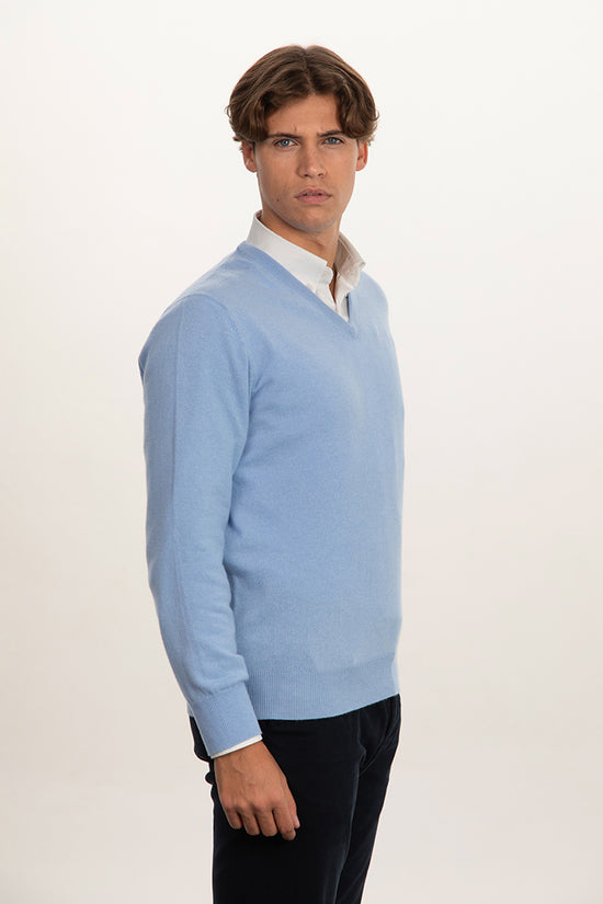 Maglia scollo v in puro cashmere - Altex Cashmere