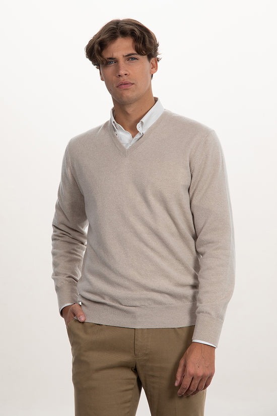 Maglia scollo v in puro cashmere - Altex Cashmere