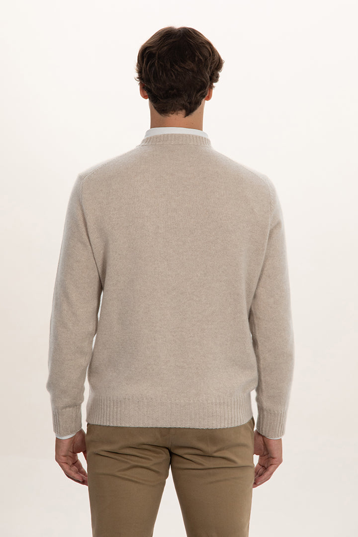 Maglione girocollo taglio shetland 100% cashmere - Altex Cashmere