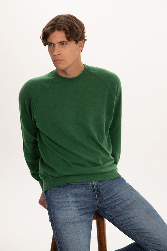 Felpa girocollo in puro cashmere