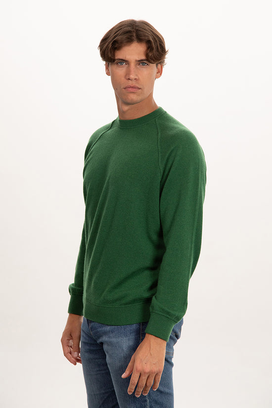 Felpa girocollo in puro cashmere