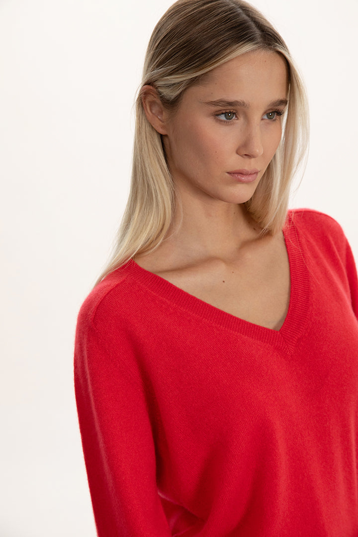 Maglia scollo V 100% cashmere - Altex Cashmere