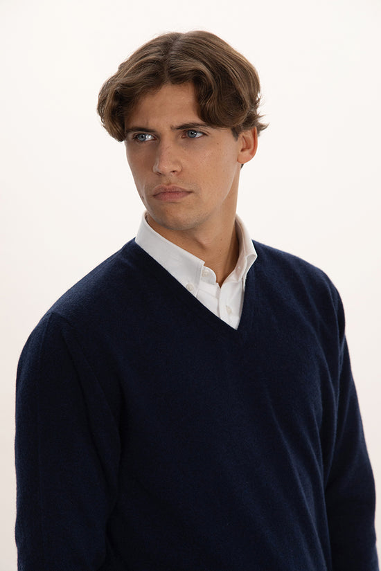 Maglia scollo v in puro cashmere - Altex Cashmere