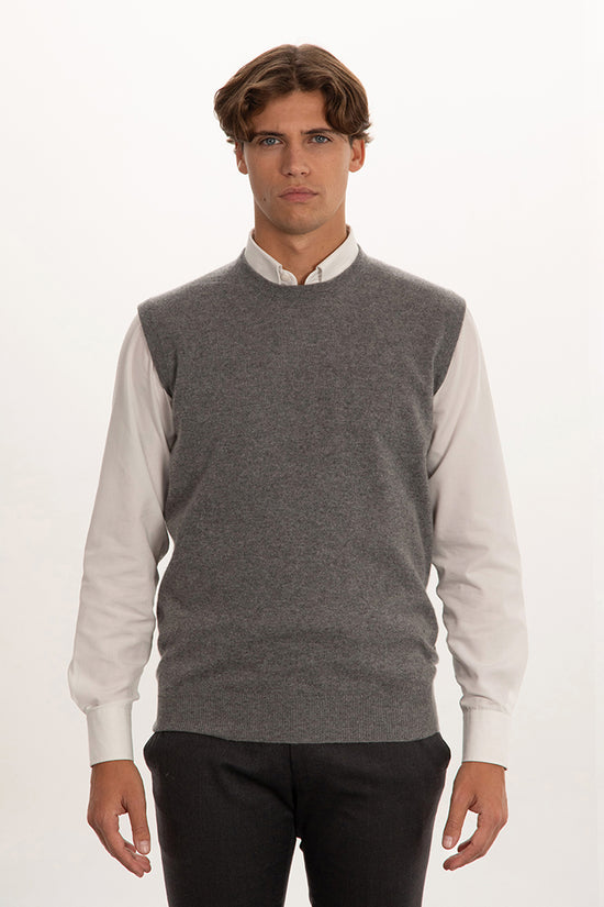 Gilet girocollo in puro cashmere - Altex Cashmere