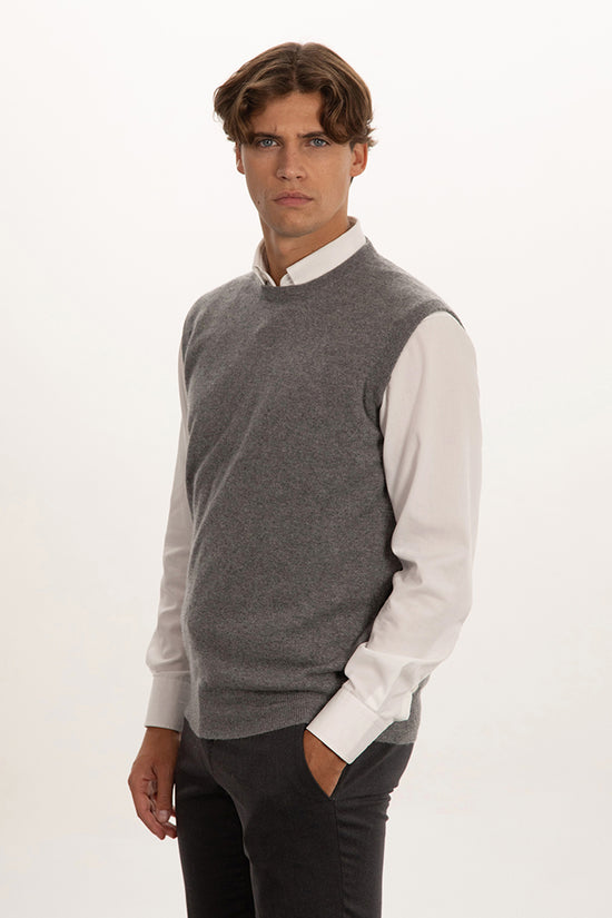 Gilet girocollo in puro cashmere - Altex Cashmere