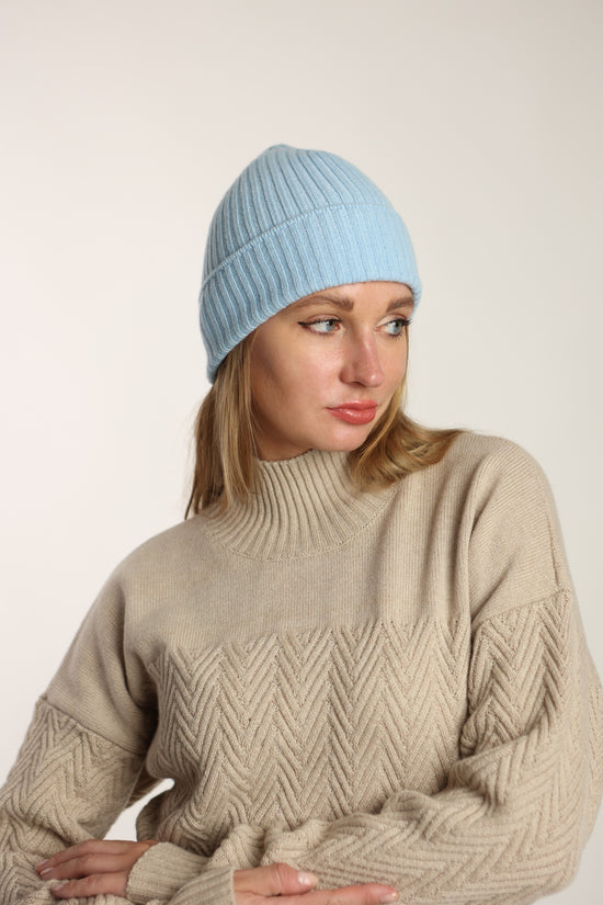 Cappello a coste in cashmere - Altex Cashmere