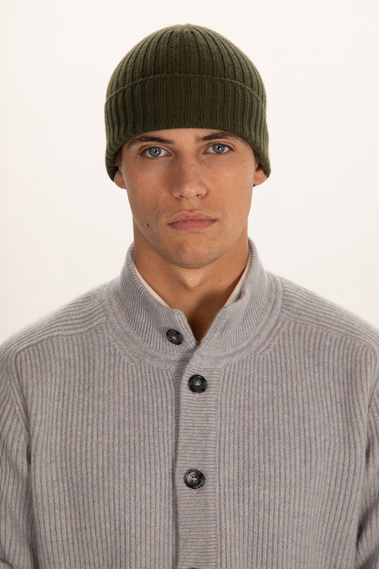 Cappello a coste in puro cashmere - Altex Cashmere