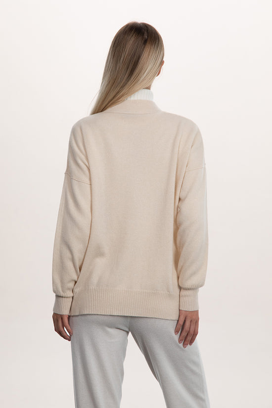 Cardigan scollo a V in puro cashmere - Altex Cashmere