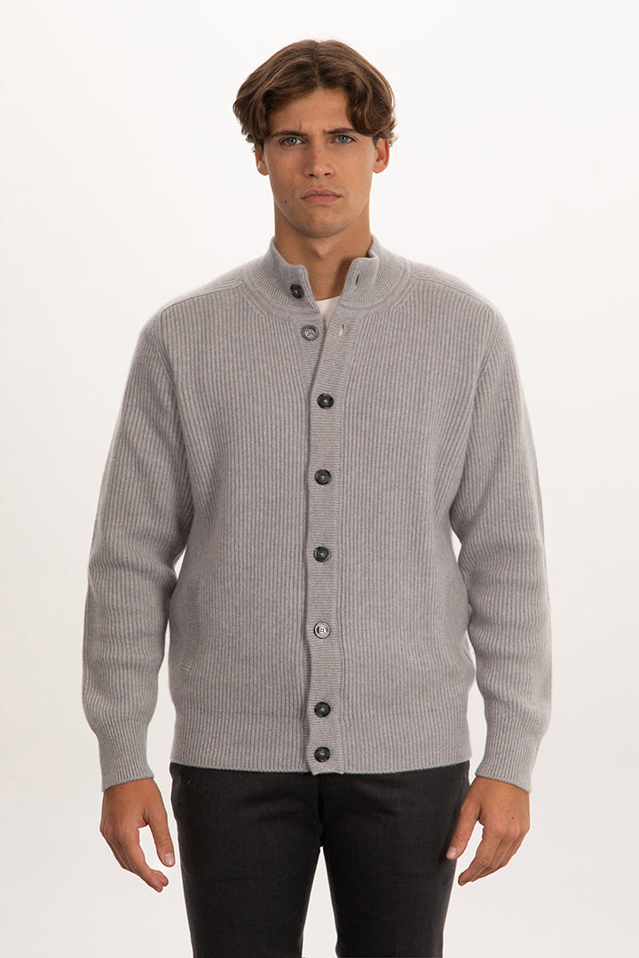 Cardigan maglia inglese 100% cashmere con bottoni - Altex Cashmere